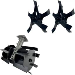 Enxada Rotativa Para Roçadeiras 360mm Tubos 26mm e 28mm Eixo Quadrado e Estriado (28mm 9 Estrias)