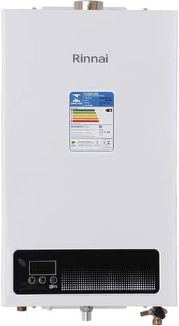 Rinnai E15-15 litros GN (Gás Natural) Branco - Aquecedor de Água a Gás Digital REU-E150 FEH