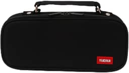 Estojo Multiuso com 2 Divisórias, Alça e Zíper Interno e Externo – Necessaire e Diversos (Preto)