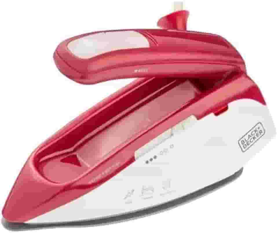 BLACK+DECKER Ferro de Passar Roupa à Vapor Portátil, Com Base Antiaderente, Alça Dobrável e Bolsa de Transporte, Modelo FXVG1, Bivolt