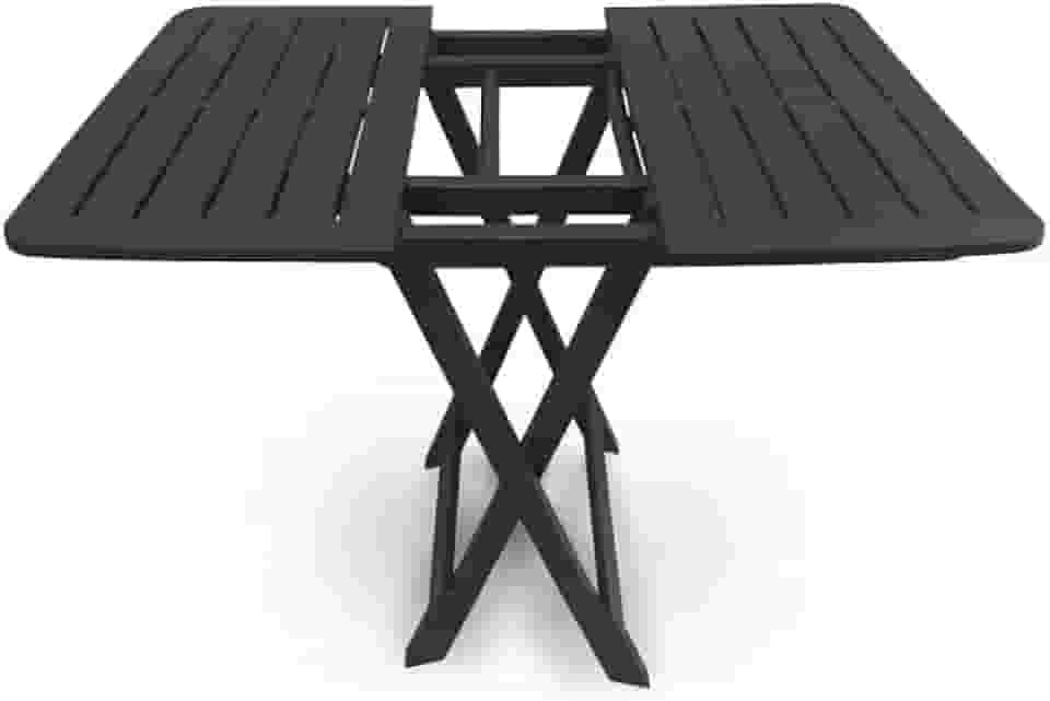 Arqplast, Mesa Quadrada Dobrável Plástica Preta 80x72x70Cm 25672 Arqplast