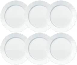 Jogo de Pratos Raso Nadir Duralex Linha Pétala 6 Peças