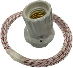 Kit Instalação Elétrica Iluminação para Churrasqueira (Cabo Alta Temperatura e Soquete com Inclinação da luz para grelha