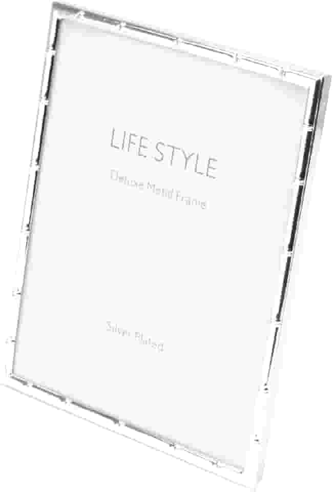 WOLFF Porta-Retrato de Aço Bambu Prata 15cm x 20cm - Enxoval - Casamento - Decoração - Álbum de Fotos - Enfeites - Moldura Elegante Para Mesa e Parede