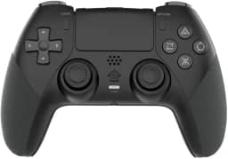 Controle de jogo sem fio para PS4/PC/Android/iOS, gamepad Bluetooth com Turbo, vibração dupla, movimento de 6 eixos, programação macro, bateria de longa duração, compatível com jogos PS4 no PS5 (preto