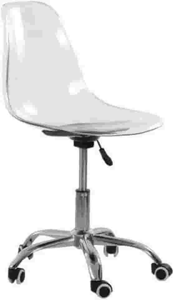 Cadeira Eames Transparente Empório Tiffany Office Cromada