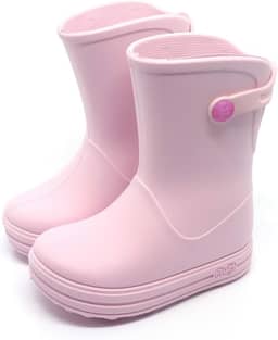 Galocha Infantil Plugt Menina E Menino Confortável Leve Básica Lisa Rosa Claro