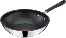 Frigideira Wok Tefal Jamie Oliver 28cm, Inox, com Fundo de Indução, Revestimento Titanium e Thermo Sinal