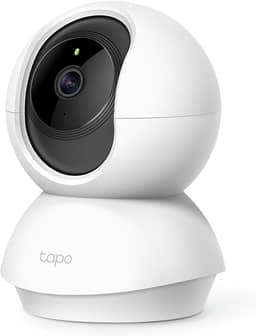 Camera de Segurança Wi-Fi 360º, 1080p Full HD TP-Link Tapo TC70, Visão Noturna, Audio de duas vias, Detecção de Movimentos, Trabalha com Alexa, 512G de Armazenamento Local, Armazenamento na Nuvem