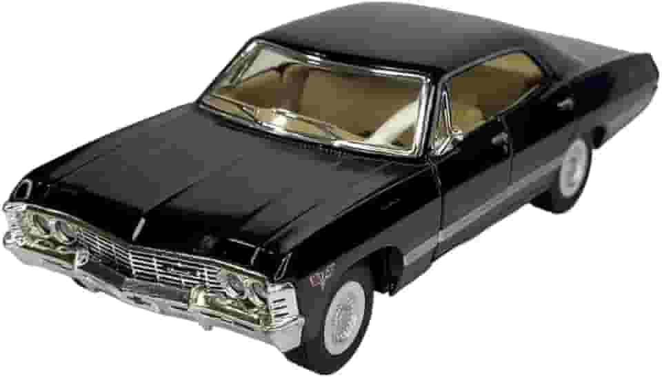 Miniatura Carrinho De Ferro chevrolet impala 1967 Abre a Porta Carro antigo de Coleção Metal (impala preto)