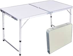 Mesa Dobravel Maleta Portatil, Escrivaninha Dobravel Retangular para Cozinha/Area Externa/Camping(120×60×70CM)