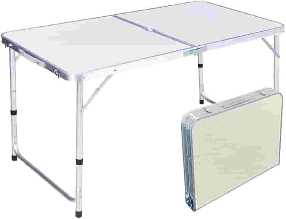 Mesa Dobravel Maleta Portatil, Escrivaninha Dobravel Retangular para Cozinha/Area Externa/Camping(120×60×70CM)