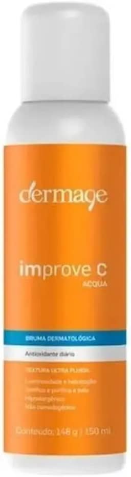Improve C Aqua, Bruma Facial Enriquecida com Vitamina C Pura e Estabilizada, Ação Antioxidante e Hidratante, Pele Protegida e Radiante, Vegano, 150ml