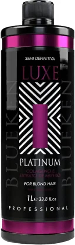 Blueken Luxe Platinum - Escova Semi Definitiva Cabelo Loiro Extrato de Mirtilo 1L