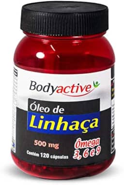 Óleo De Linhaça 500 MG 120 Cápsulas Ômega 3 6 9 Bodyactive