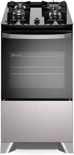 Electrolux Fogão 4 bocas Electrolux Cinza Efficient Mesa Vidro, Tripla Chama e PerfectCook (FE4GG) Bivolt