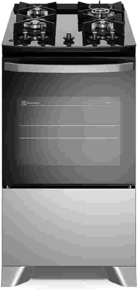 Electrolux Fogão 4 bocas Electrolux Cinza Efficient Mesa Vidro, Tripla Chama e PerfectCook (FE4GG) Bivolt