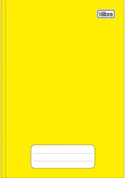 Tilibra - Caderno Brochura Capa Dura 1/4 Pequeno, Pepper, 235857, 14x20cm, Amarelo, 80 Folhas