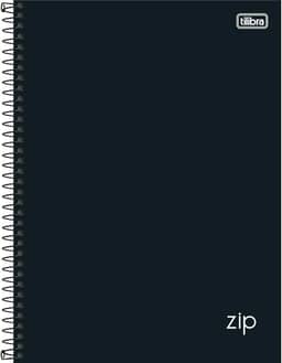 Tilibra - Tilibra ZIP - Caderno Espiral Capa Dura, 200x275mm, 80 Folhas, Negro