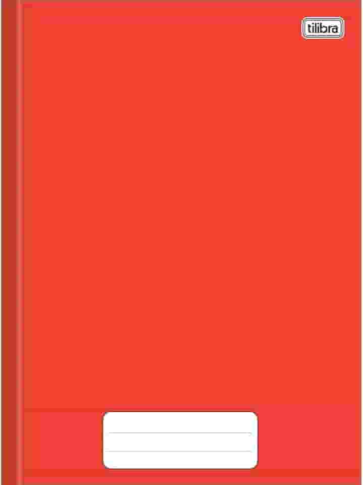 Tilibra - Caderno Brochura Capa Dura Universitário, Pepper, 20x27.5cm, 80 Folhas, 1 Matéria, Vermelho