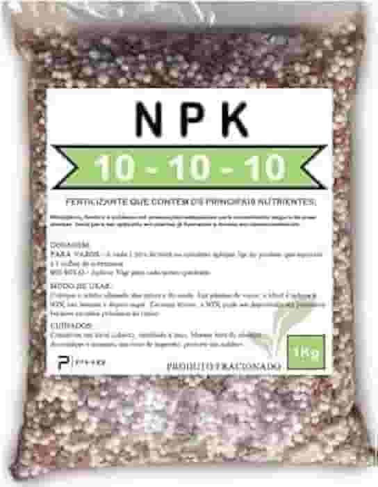 Adubo Fertilizante NPK 10.10.10 Fracionado Hortaliças Flores Suculentas Rosas do Deserto Jardins (500, Gramas)
