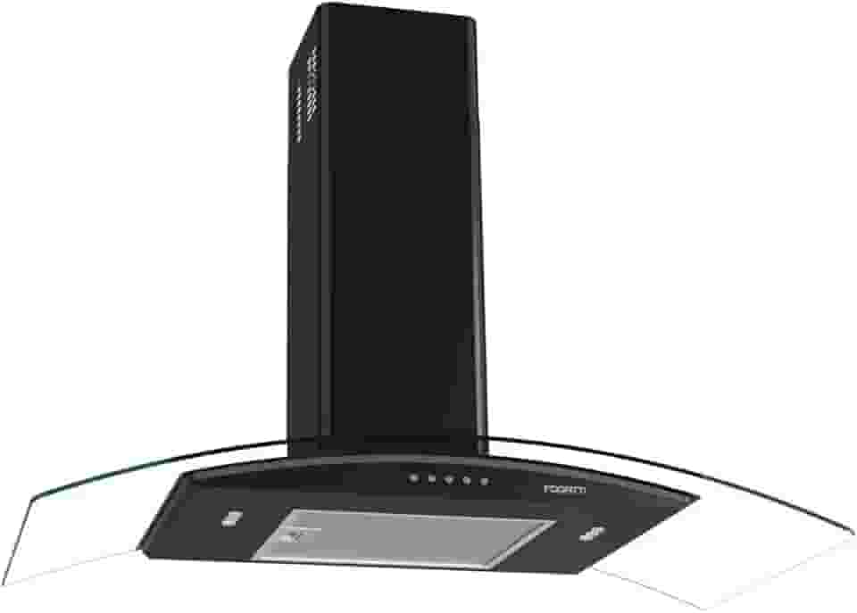 Coifa de Parede 90cm Vidro Curvo Fogatti Clean Black 220V