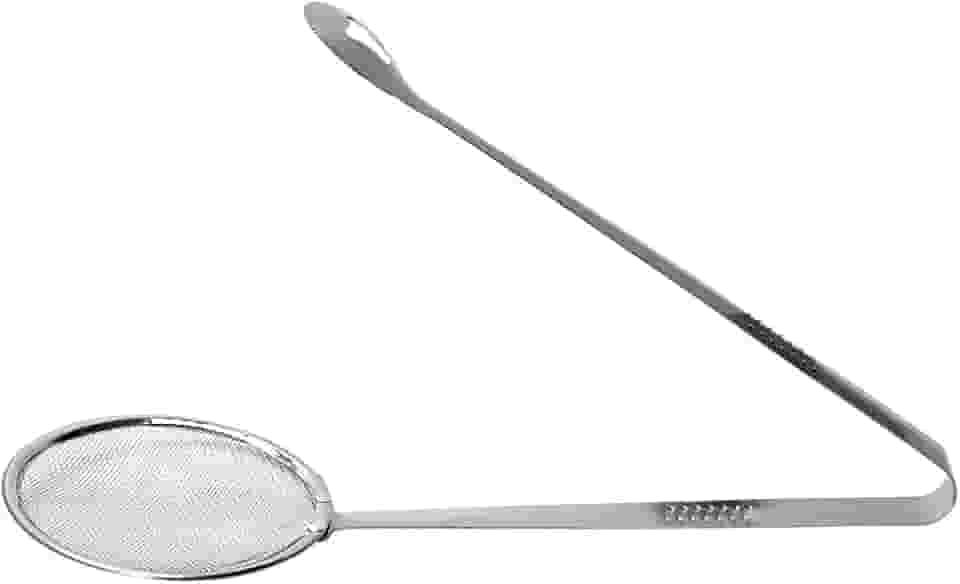 Mimo Style Escumadeira Para Fritura Com Pegador, Feita Inteiramente em Aço Inoxidável. Possui Rede Para Pegar o Alimento Mais Facilmente. Resistente, Durável e Prática, Perfeita Para Uso no Dia a Dia