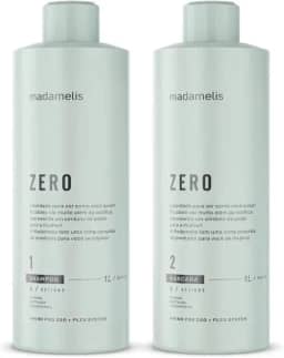 Madamelis Zero Kit Progressiva, Escova e Selagem, 2x1000ml, Shampoo e Máscara, Proteção e Alinhamento