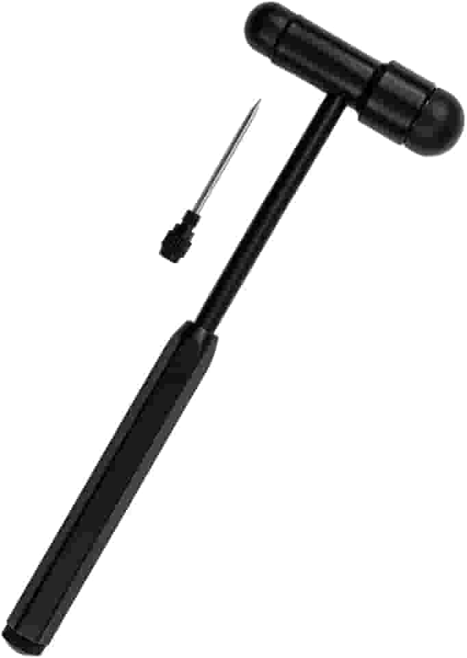 Martelo de Reflexo Neurológico Buck, Preto, com Agulha para Teste de Sensibilidade (All Black)