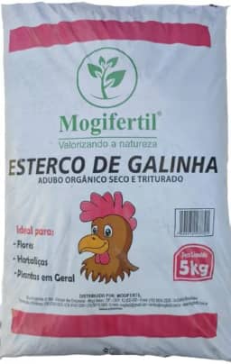5kg Esterco de Galinha Adubo Orgânico Seco Mogifertil