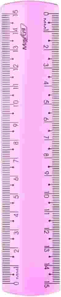 Regua 15cm New Line Rosa