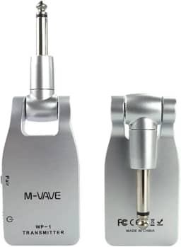 M-VAVE Sistema Sem Fio Profissional 2.4GHz para Guitarra e Baixo - Transmissão Digital 24bit/48KHz, Baixa Latência (<12ms), Alcance de 30m, Bateria Recarregável 7.5h, Compatível com Amplificadores