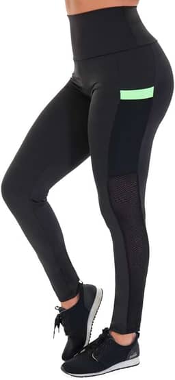 Calça Legging Com Bolso Fristyle Academia Suplex Microfibra Feminina