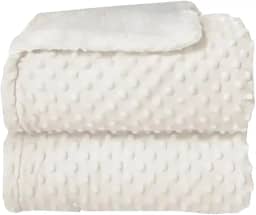 Cobertor Para Bebê Pipoquinha Dupla Face Manta Soft Bolha Branco