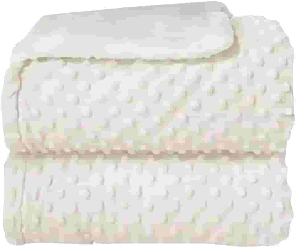 Cobertor Para Bebê Pipoquinha Dupla Face Manta Soft Bolha Branco