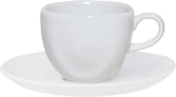 Xícaras de Chá 220 ml, com Pires, 6 Peças, Ryo White