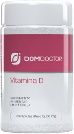 Vitamina D 50 mcg 2000 UI 60 Cápsulas Dom Doctor Suplemento Alimentar Sem Glúten para Uso Diário