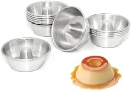 Forma Mini Pudim E Torta Suissa N°1 Kit C/ 12 Peças Alumínio
