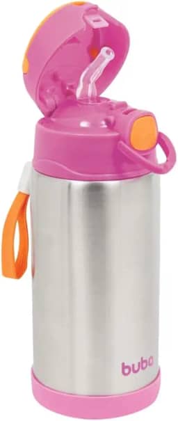 Buba Garrafa Térmica Parede Dupla Rosa 400 Ml