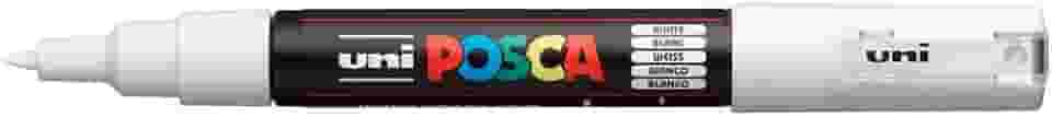 Marcador de tinta acrílica Posca, ponta extrafina PC-1M, branco (PX17756000)