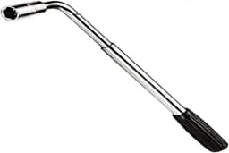 MTX Chave De Roda Telescópica Tipo L 17 E 19 Mm – Aço Cromo-Vanádio CR-V, Cabo Extensível 300-450 Mm, Soquete Reversível Hexagonal, Alta Resistência E Torque Para Montagem E Desmontagem De Rodas