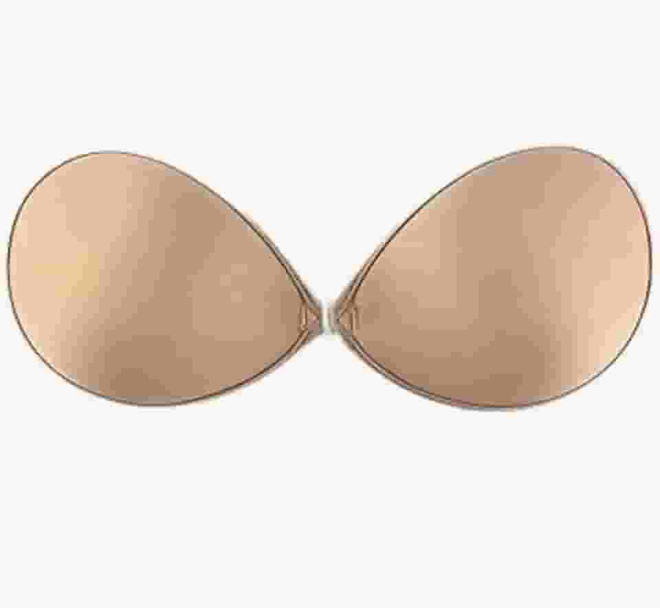 Sutiã Invisível Adesivo Bege – Sustentação para Decote, Tomara que Caia e Vestidos | Hipoalergênico e Reutilizável (Tamanho M)