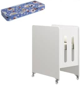Berço Americano Evolution 4 em 1 Branco Acetinado com Colchão Mini - Reller