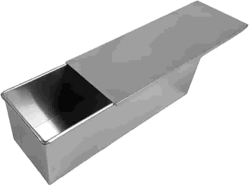 FORMA RETANGULAR C/TAMPA PARA BOLO E PÃO 30X10X10 ALUMÍNIO