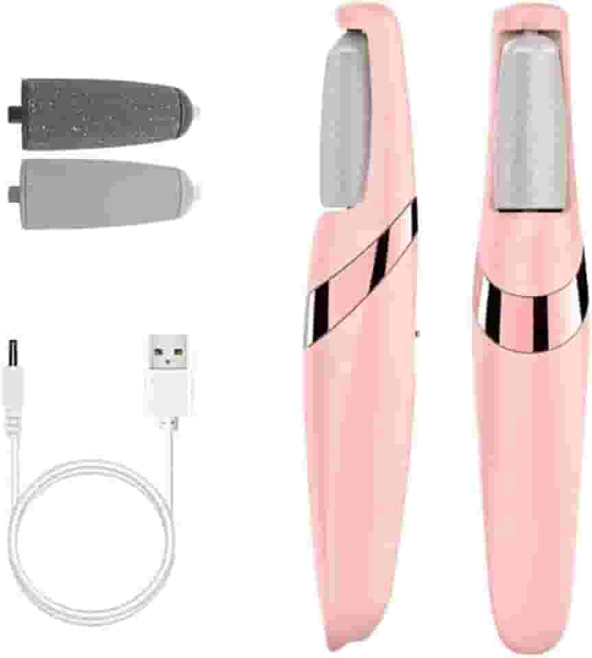 Top Lixa de Pé Elétrica Recarregável Removedor de Calos com 2 Velocidades, Lanterna LED, Lixa Extra, Design Ergonômico Portátil Spa dos Pés Raspador Elétrico USB Rosa Para Pés Suaves e Macios