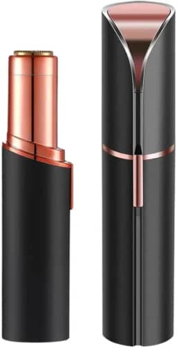 Batom Depilador Elétrico Recarregável Facial USB – Removedor De Pelos Portátil Para Rosto Buço E Sobrancelhas (Preto)
