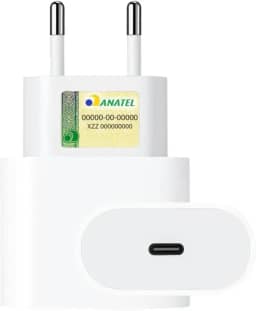 Fonte Carregador USB-C 20W Universal Tipo C Premium Compatível com iPhone, Samsung, IOS/Android Ultra Rápido Power Delivery