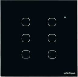 Interruptor Smart Wi-Fi Touch Compatível com Alexa 6 Teclas EWS 1006 Preto Intelbras