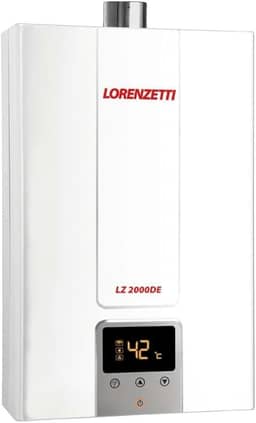 Aquecedor de Água a Gás LZ 2000 DE-B GN Digital 20L/Min, Branco, Lorenzetti