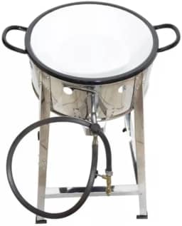 Fritadeira Industrial Fogão Pasteleiro Com Tacho 16 7l Aço Inoxidável